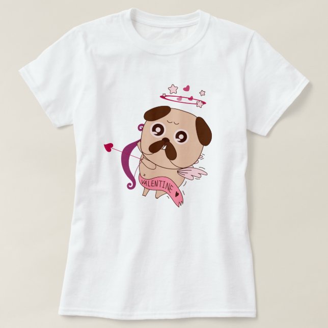 Camiseta Amor de pug (Diseño del anverso)