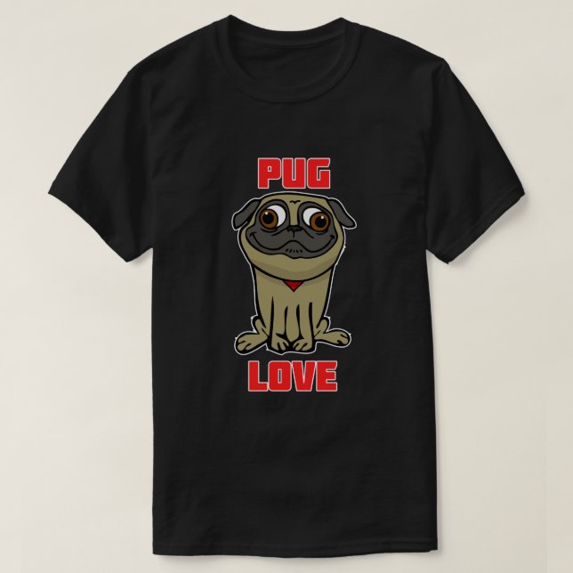 Camiseta Amor de pug (Diseño del anverso)