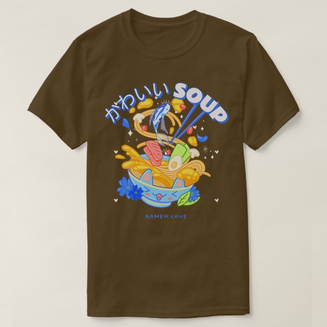 Camiseta Amor de Ramen Comida Japonesa Japón Estética1955 (Diseño del anverso)