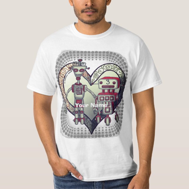 Camiseta Amor de robot de ciencia ficción (Anverso)