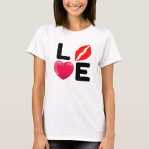 Amor de San Valentín Beso y Corazón