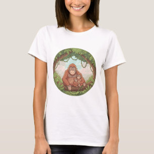 Camiseta Amor de tía – Adorable madre orangután y bebé Muje