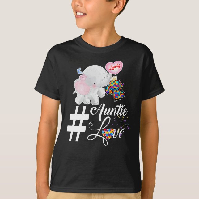Camiseta amor de tía autismo (Anverso)