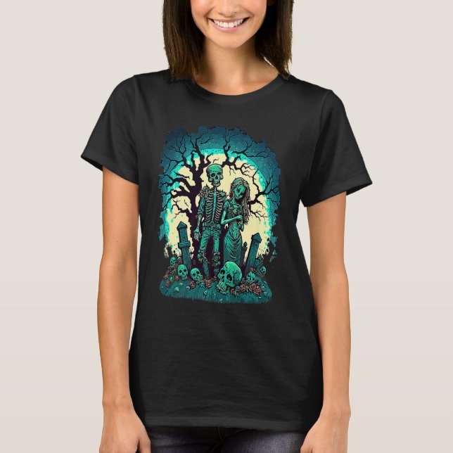 Camiseta Amor de Zombie San Valentín Horror Monstruo Hallow (Anverso)