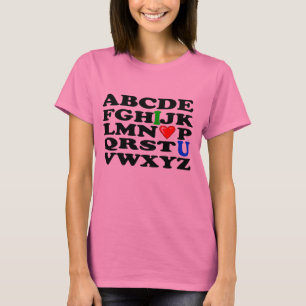CAMISETA AMOR DEL ALFABETO