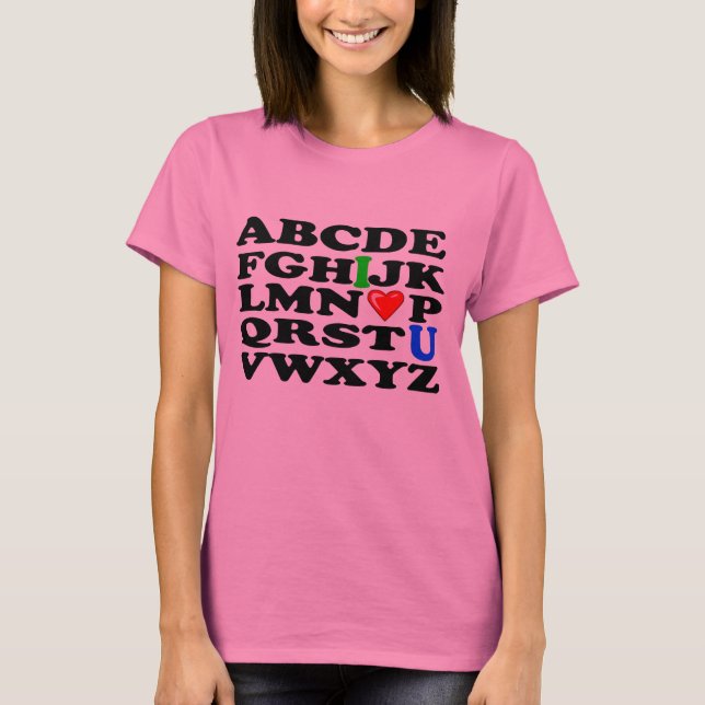 CAMISETA AMOR DEL ALFABETO (Anverso)