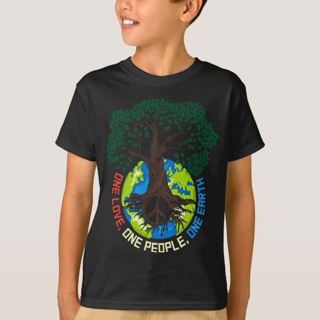 Camiseta Amor del árbol de la paz - Protección ambiental Ti (Anverso)