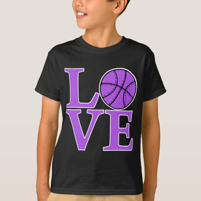 Camiseta AMOR del baloncesto, lavanda (Anverso)