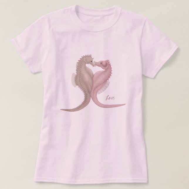 Camiseta Amor del caballito de mar (Diseño del anverso)