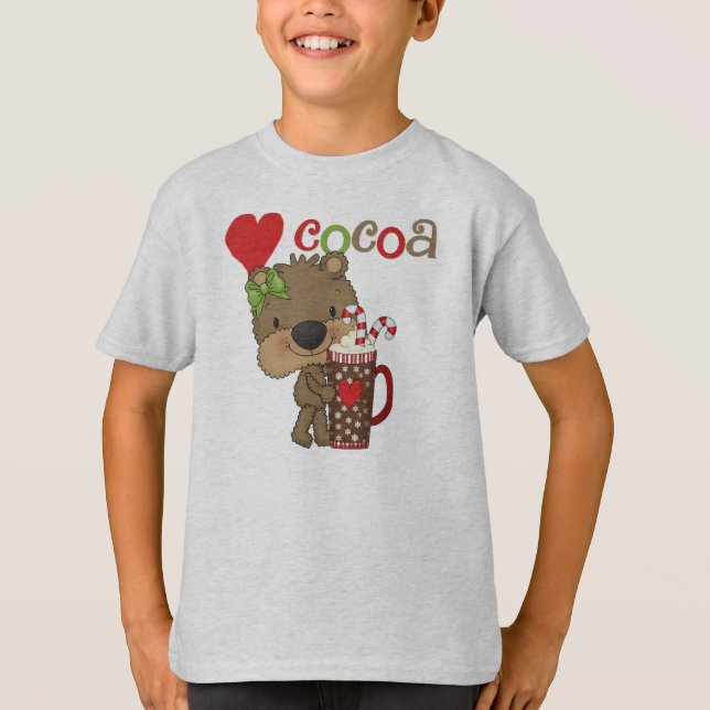 Camiseta Amor del cacao del oso del chica (Anverso)