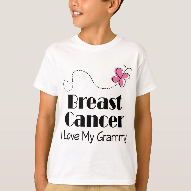 Camiseta Amor del cáncer de pecho I mi Grammy (Anverso)