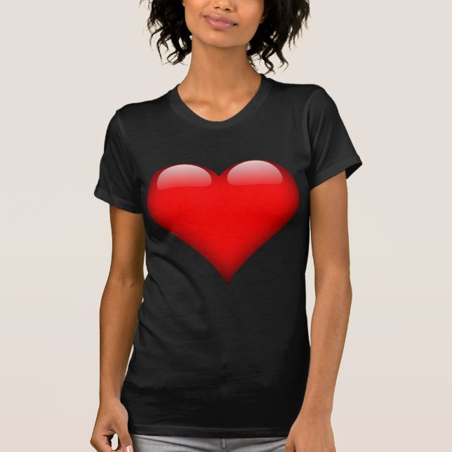 Camiseta Amor del corazón rojo (Anverso)