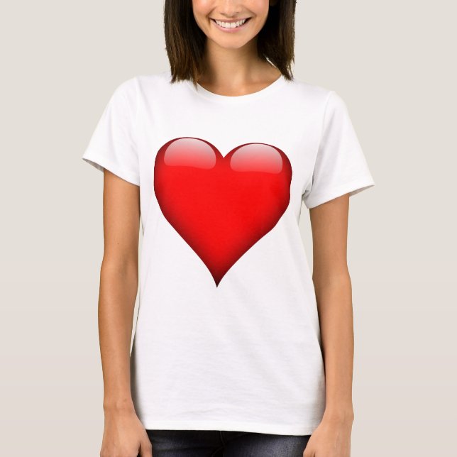 Camiseta Amor del corazón rojo (Anverso)