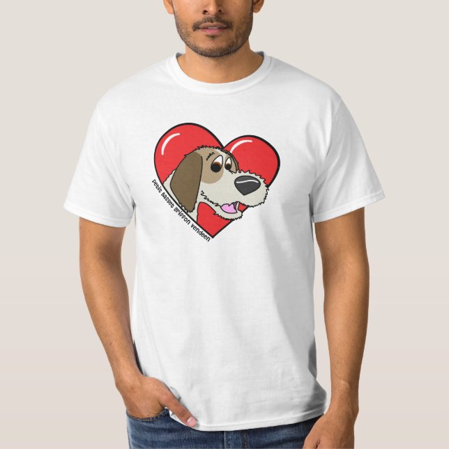 Camiseta Amor del dibujo animado I mi PBGV (Anverso)
