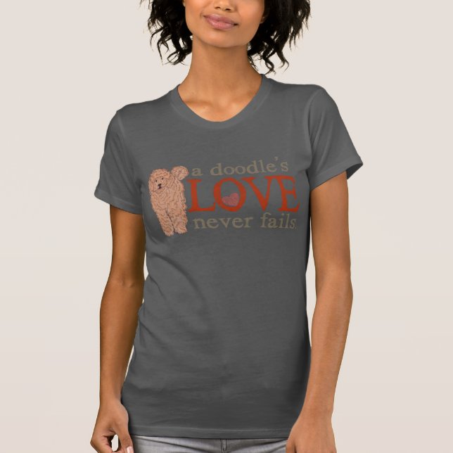 Camiseta Amor del Doodle - albaricoque GoldenDoodle (Anverso)