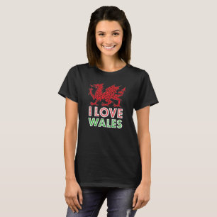 Camiseta Amor del dragón de País de Gales