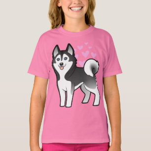 Camiseta Amor del husky siberiano/del Malamute de Alaska