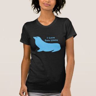 Camiseta Amor del león azul brillante