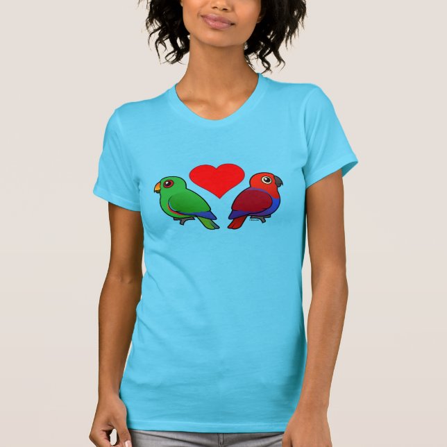 Camiseta Amor del loro de Eclectus (Anverso)