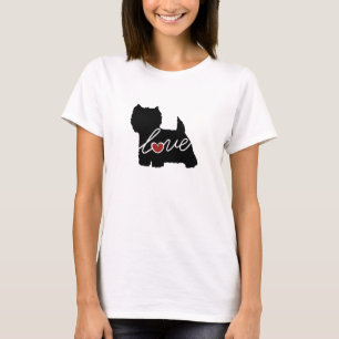 Camiseta Amor del oeste de Terrier de la montaña (Westie)
