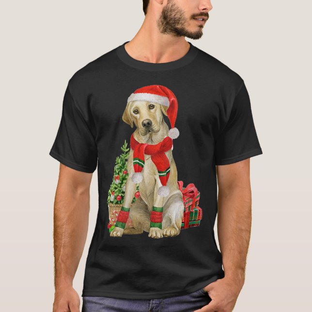Camiseta Amor del perro del árbol de Navidad del laboratori (Anverso)