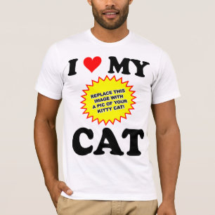Camiseta Amor del PERSONALIZABLE I mi gato