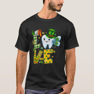 Camiseta Amor Dental San Patrick's Day Dentist con Clover T