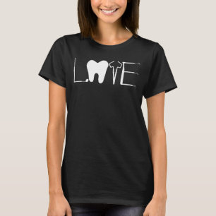 Camiseta Amor Dentista Ayudante Dental Diente Escuadrón Cut