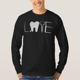 Camiseta Amor Dentista Ayudante Dental Diente Escuadrón Cut