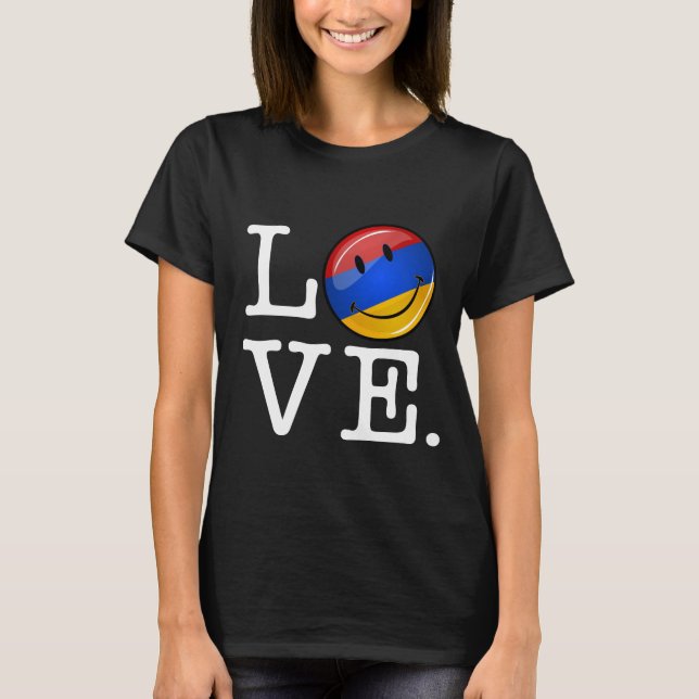 Camiseta Amor Desde Armenia Bandera Sonriente (Anverso)