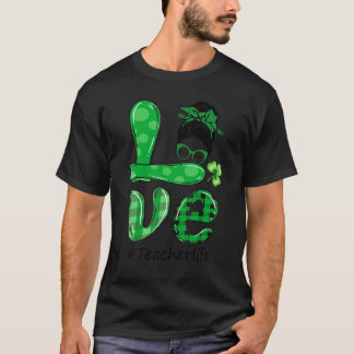Camiseta Amor Desordenado Moño Vida De Maestra Día De San P