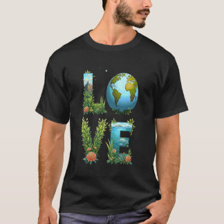 Camiseta Amor Día de la Tierra Maestros Salvan Nuestro Plan