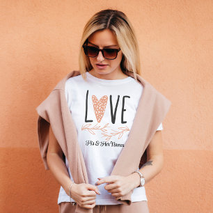 Camiseta Amor- Día de San Valentín del corazón del Boho