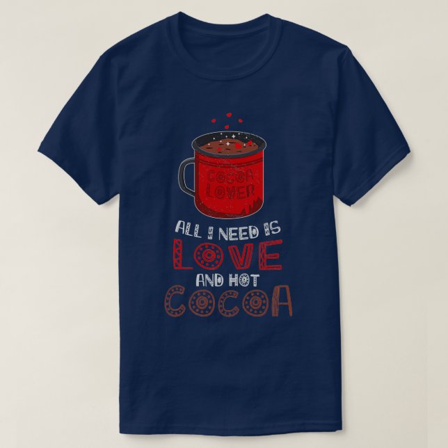 Camiseta Amor día de San Valentín y Cacao caliente 1 (Diseño del anverso)