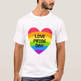 Camiseta Amor Día del Orgullo hombres blancos