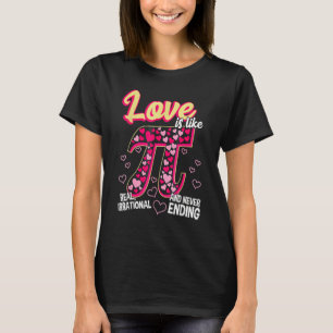 Camiseta Amor Divertido Es Como Pi Profesor De Matemáticas 