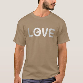 Camiseta amor divertido nadando