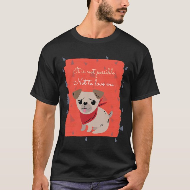 Camiseta Amor divertido pug 126 (Anverso)