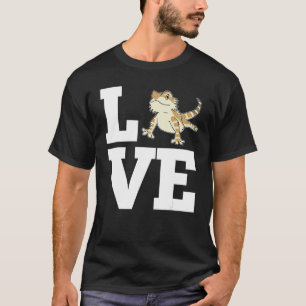 Camiseta AMOR Dragón con barba Lizard Reptile Mascota Anima