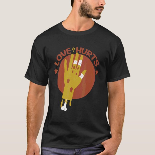 Camiseta Amor Duele Halterofilia Construcción de cuerpos Fi (Anverso)