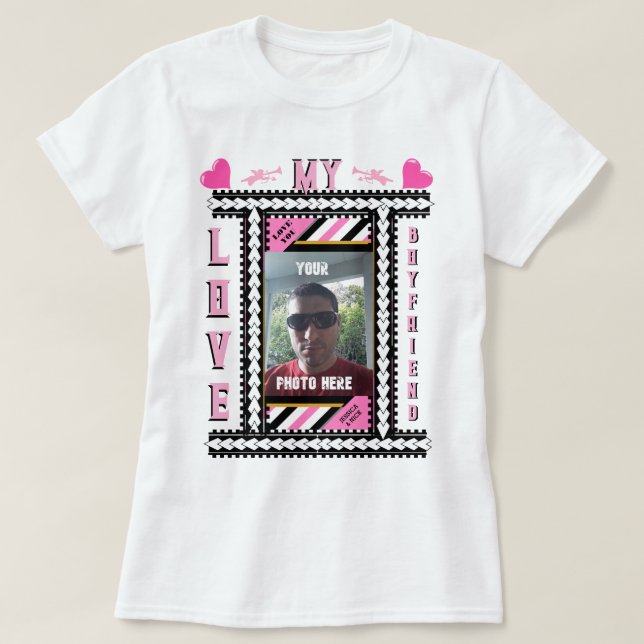 Camiseta Amor El día de San Valentín personalizado (Diseño del anverso)