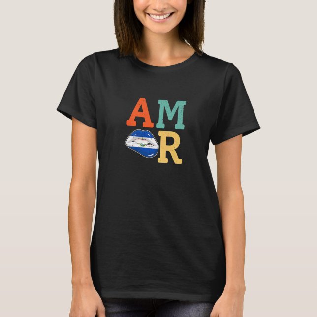 Camiseta Amor El Salvador flag lips (Anverso)