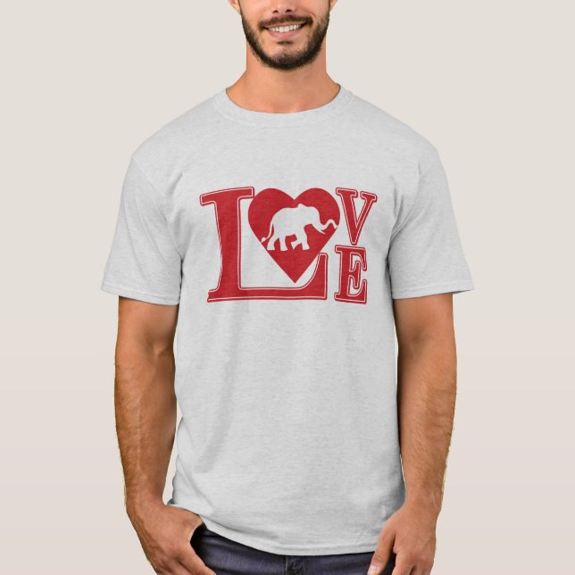 Camiseta amor elefante (Anverso)