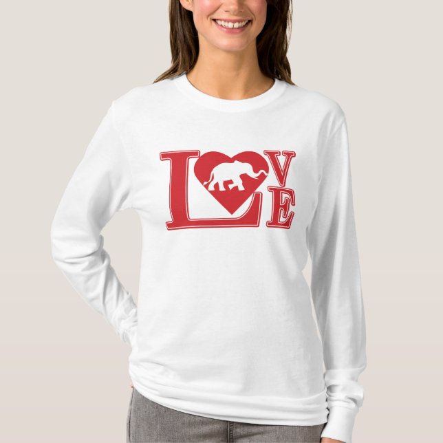 Camiseta Amor elefante (Anverso)