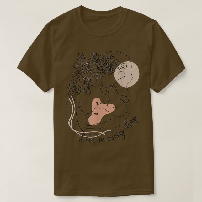 Camiseta Amor En Cada Lástima Floral De Mamá Lactancia A (Diseño del anverso)