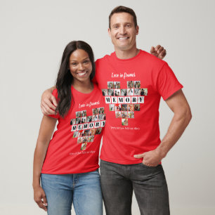 Camiseta Amor en Cuadros Corazón 20 Colaje de Fotos Románti