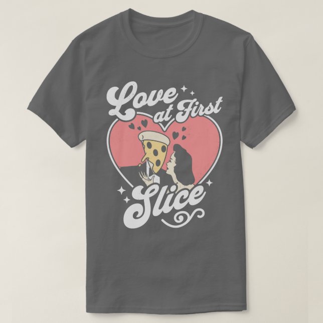 Camiseta Amor en First Slice Pizza Lover Divertido San Vale (Diseño del anverso)