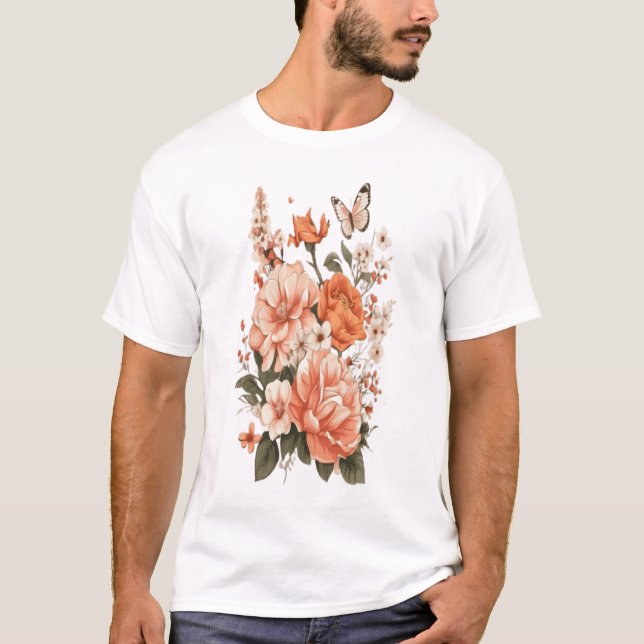 Camiseta Amor en flor: Tee de poder floral (Anverso)