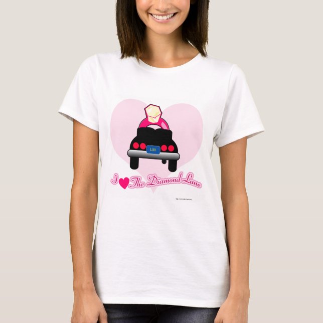 Camiseta Amor en la pista de diamantes Eslogan nupcial boda (Anverso)