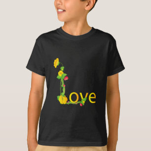 Camiseta Amor en las flores amarillas